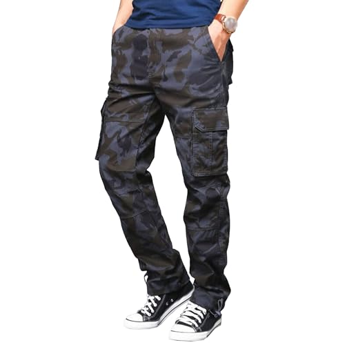Men's Lightweight Casual Streetwear Pants Straight Leg Outdoor Hiking Pants Relaxed Fit Fashion Cargo Trousers