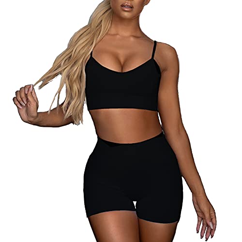 image for MANON ROSA Workout Set Women 2 Piece Activewear Clothes Seamless Gym S