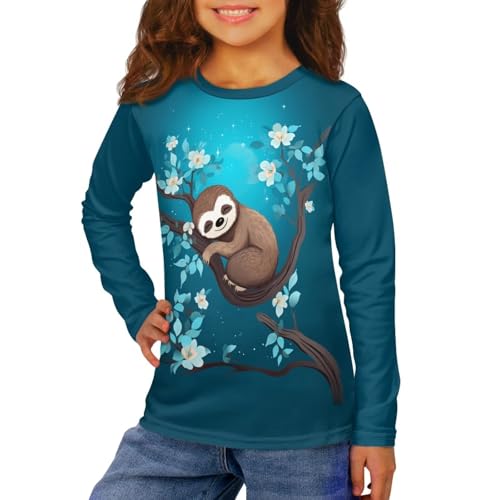 Image of Kids Long Sleeve Shirts for Girls 3-16 Year Old Cute Clothes for Teen Girls Casual Workout Tops