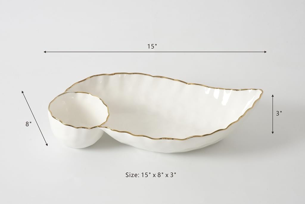 Pampa Bay Portofino Chip and Dip, 15" x 8" x 3"