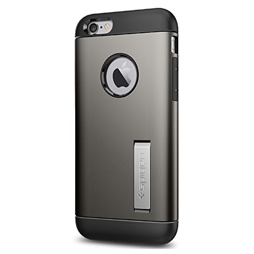 Spigen Slim Armor iPhone 6S Case with Kickstand and Air Cushion Technology Hybrid Drop Protection for iPhone 6S 2015 - Gunmetal