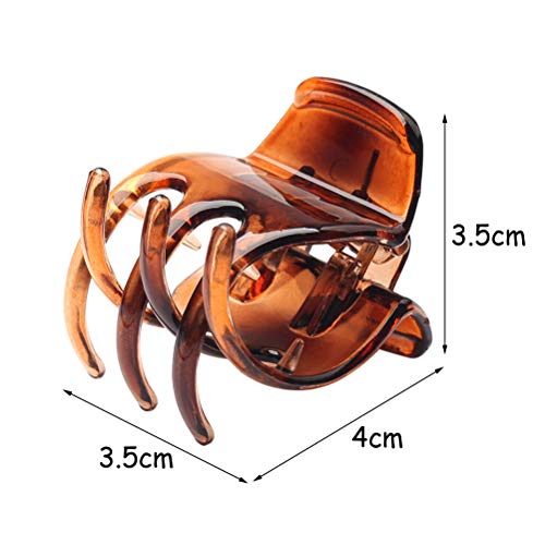 12 Pieces Hair Claw Clips, Medium Size Hair Claw Clamp 1.3 Inch Hair Jaw Clips No-Slip Grip Jaw Clips for Women and Girls(Black and Brown)