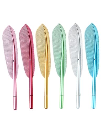 Zeayebsr 6 bolígrafos de Gel, bolígrafos de Gel Vintage de Plumas para Damas y Damas, papelería, Suministros de Oficina, bolígrafos de papelería，plume de tinta de gel con forma llave (6 Colores)