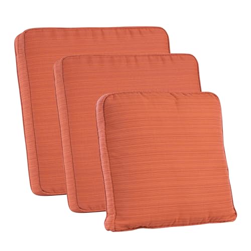 ovios Patio Cushion Covers, Waterproof Cushion Cover for Outdoor Furniture, Sofa, Couch, Ottoman Seat Back Cushion Cover with Zipper (8 Covers, Orange Red)