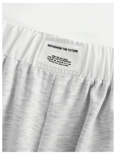 Girl's Baggy Sweatpants Letter Patched Wide Leg Pants Elastic Waist Long Trousers Joggers Trendy3