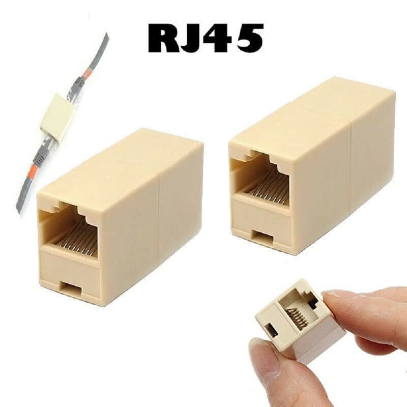 Image of FEDUS 200 PCS RJ45 Cat5e Straight Network Cable Ethernet LAN Coupler Joiner Female to Female Connector
