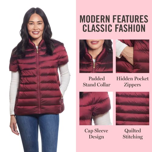 Martha Stewart Women’s Puffer Vest, Lightweight Water-Resistant Down Vest, Women’s Outerwear Vests #TOP4