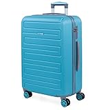 SKPAT - Maleta de Viaje Mediana 4 Ruedas Trolley. 67 cm Rígida ABS. Dura Práctica Cómoda Ligera y Bonito. Diseño y Calidad. Candado TSA. Interior Muy Completo. Estudiante. 175060, Color Turquesa