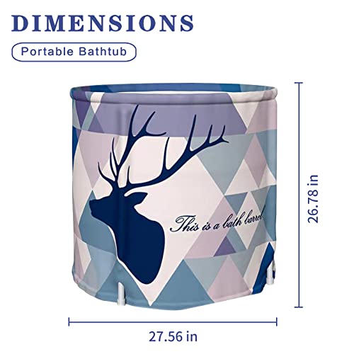 Hotmax Portable Foldable Bathtub Kit, Soaking Hot/Cold Water Ice Tub For Adult, Multi-Layer Thickened Material To Keep Temperature, Freestanding Bathroom Spa Tub, Ice Bath (27.6 X 26.8 Inches) #TOP2