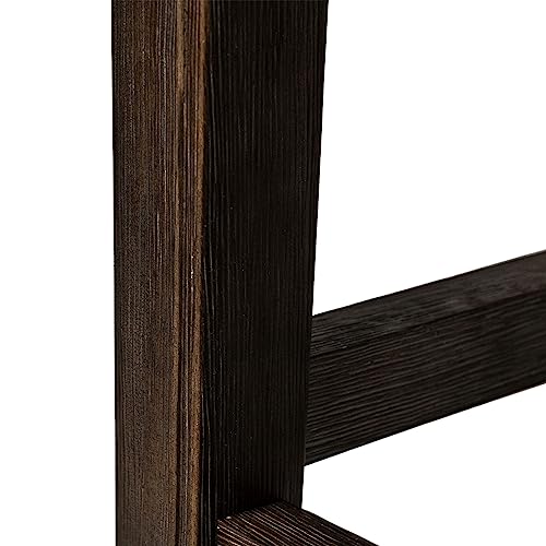 Maven Lane Adrien Backless Saddle Kitchen Counter Stool 25.7" H, Dark Walnut Finish And Stone Grey Performance Fabric, Nail Head Trim Design, Set Of 2 #TOP2