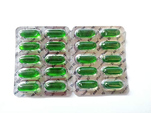 NK GLOBAL Evion Vitamin E 400mg Capsules For Face Hair growth Nails Glowing Skin Set of 100 Pcs Natural Vegan Face Vitamins