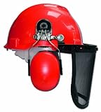 Forstschutzhelm mit Gesichts- und Gehörschutz