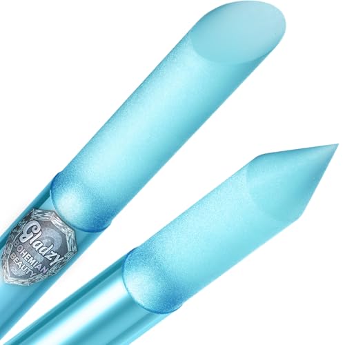 Glas Nagelhautschieber Nagelfeile – Manikürestäbchen, Professionelle Präzisionsfeile Hautschieber für Nagelhaut, Schleifoberfläche nutzt sich nie ab, echte tschechische Qualität von Gladzy