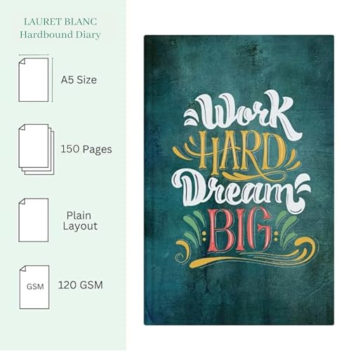Image of LAURET BLANC Hardcover Unruled Notebook- 120GSM Natural Shade Paper, 150 Plain Pages,(Style 6)