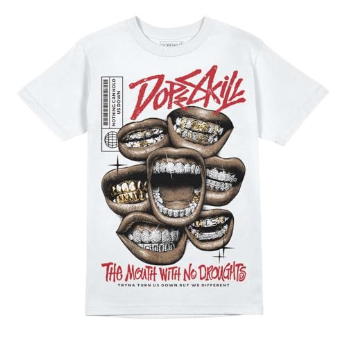 Image of DopeSkill Graphic Tee Streetwear Hip Hop Hypebeast Unisex T-Shirt Sneaker Colour Matching Shirts Rapper Mouth