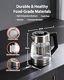 Aigostar Anti-Limescale Electric Kettle with Ceramic Coating - 2200W Fast Boil, 1.7L BPA-Free, Temperature Control & Keep Warm, LED Indicator, Includes Tea Infuser, Stainless Steel - Ceramia - Image 5