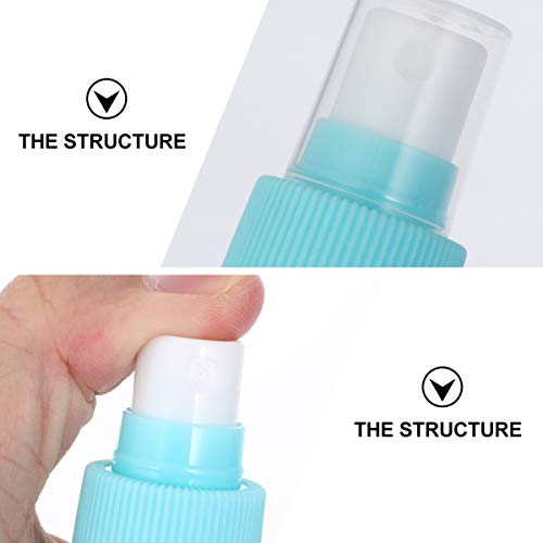 Exceart 6 frascos de spray vazios de plástico pequeno recarregável frascos de pulverização de névoa