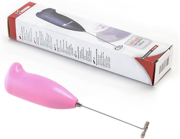 Milk Frother Handheld Mixer Foamer Coffee Maker Egg Beater Chocolate/Cappuccino Stirrer Mini Portable Blender Kitchen Whisk Tool M1-Pink
