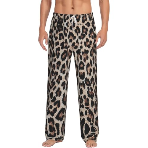 Pantalon de pyjama léger homme léopard vêtement nuit fluide