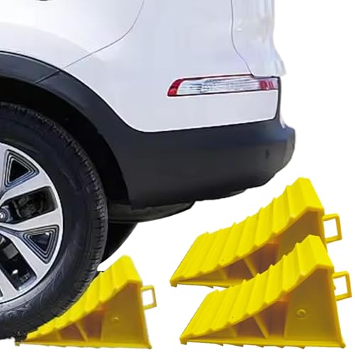 2 cales de roue en plastique 6x4x4 pces | Blocs de sécurité antidérapants pour camping-car et camion