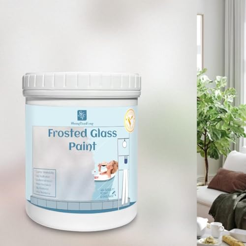 ShangTianFeng Frosted Glass Paint for Window Privacy Film UV Resistant Frosted Window Paint 20x Thicker Than Window Cling Removable Frosted Paint for ALL Size Window Door Glass No Bubbles NO Peel 12-15sq.ft