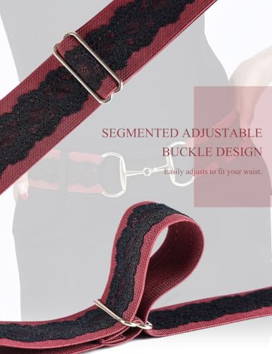 Harrison Howard Elastic Horsebit Belt Horse Riding Belt with Surcingle Buckle Stretchable Waist Belt for Horseback Riding4