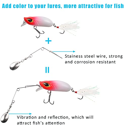 Fishing Lures Spinnerbait Making Accessories Beetle Jig Spinner Colorado Blade, Jig Heads, Hard Minnow Crankbait, Soft Plastic Lures Fishing Tackle Kit For Crappie Perch Bluegill Make Your Own Spinner #TOP4