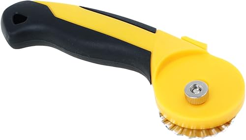 Miniatura 7 de AUTOTOOLHOME Cortador rotativo de 1.77 pulgadas, cortador automático de tela, 5 cuchillas de repuesto de titanio, 5 cuchillas giratorias con bloqueo