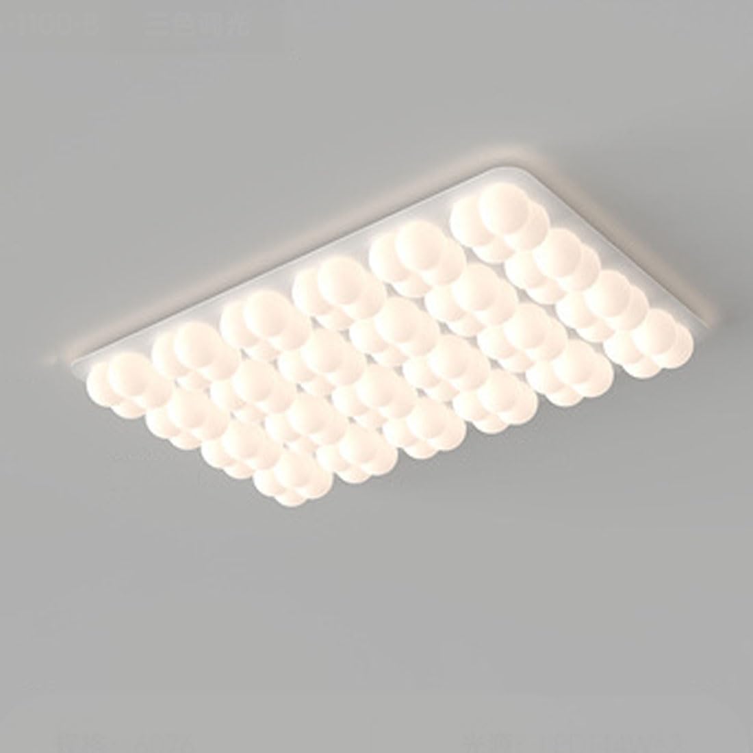 Plafonnier à bulles créatif 110 cm, luminaire d'exception style crème