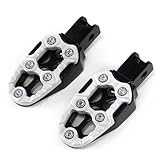 Reposapiés Motocicleta Bicicleta Eléctrica Scooter Para Kawasaki ATV Ángulo Ajustable Universal Antideslizantes Reemplazo(White)