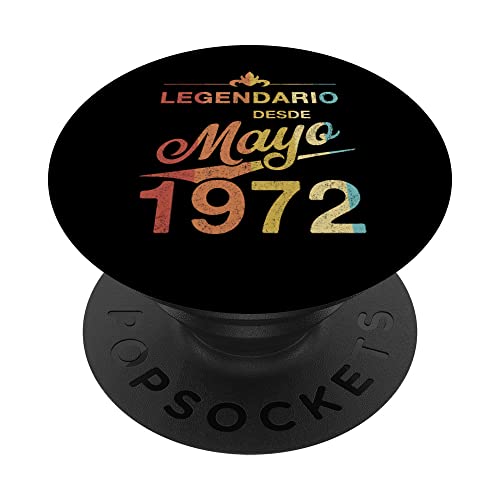 50 cumpleaños Nacido en Mayo de 1972 Vintage 50 años PopSockets PopGrip Intercambiable
