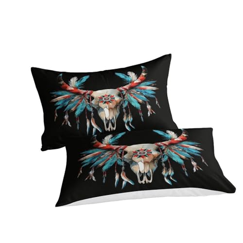 Parure de lit crâne 3D microfibre douce pour lit king size 260x220