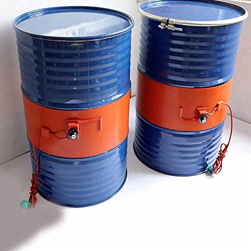 Generico Fascia riscaldante in Silicone per fusti elettrici industriali, Adatta per barili e secchi di Olio, antigelo e con Protezione Regolabile. Riscaldatore per fusti da 55 galloni (Circa 208 litr