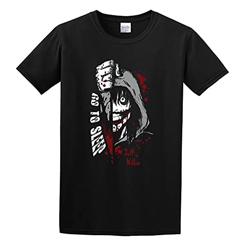 GAOYEA Stooble Jeff The Killer Graphic Top Unisex 100% Cotton Short Sleeve T Shirts Black XXXL