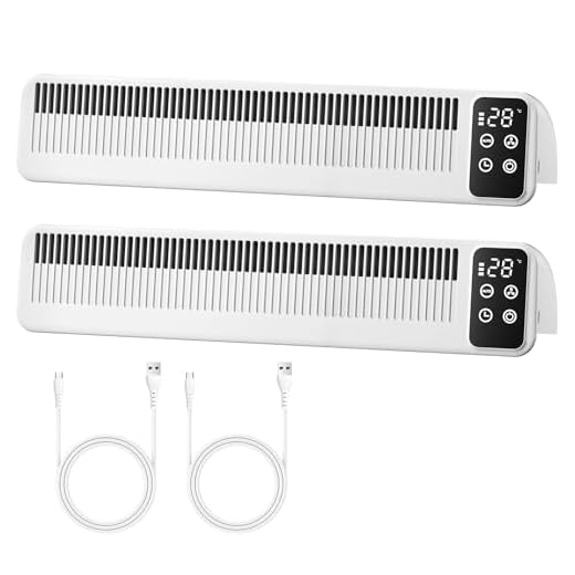 Esjay Ventilador Radiador Calefacción para Mejorar la Distribución del Calor y Ahorro de Energía, Ventilador de Radiador 2 Modos (2 Piezas, Blanco)