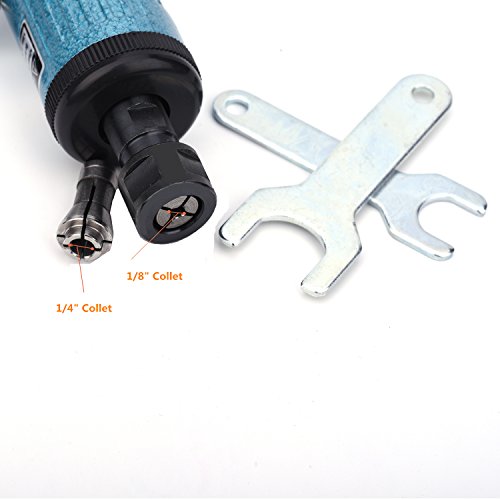 Gedu Air Die Grinder With 1/4" And 1/8" Collets Air Compressor Tool, Air Straight Grinder And Air Angle Grinder (Straight Grinder) #TOP4