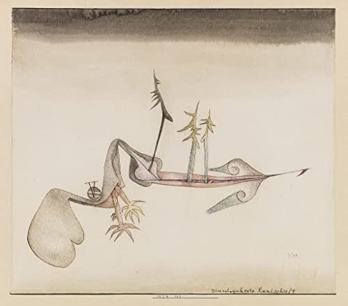 IPLUPJDY Muurschilderingen, moderne vintage foto's, Basic Witchy, landschap, van Paul Klee, voor wanddecoratie 60 x 90 cm