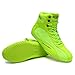 UKUBOXBAG Boxing Sports Shoes for Boxer Comfort Lace Up High Top Fighting Sneakers Breathable Fashion Unisex Fitness Trainers,Green,10
