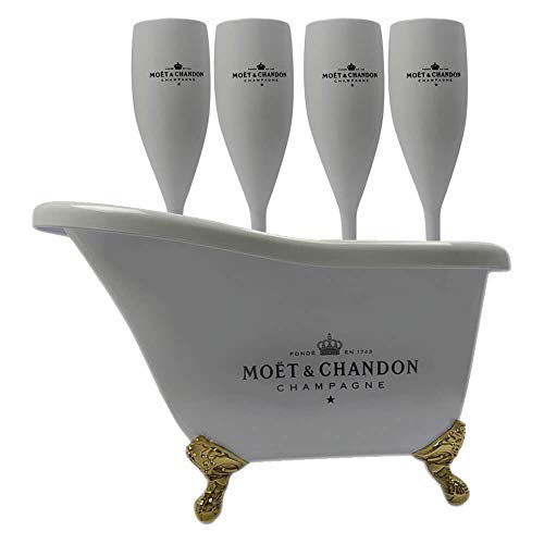 Banheira Champanheira Moet & Chandon + 4 Taças Champanhe