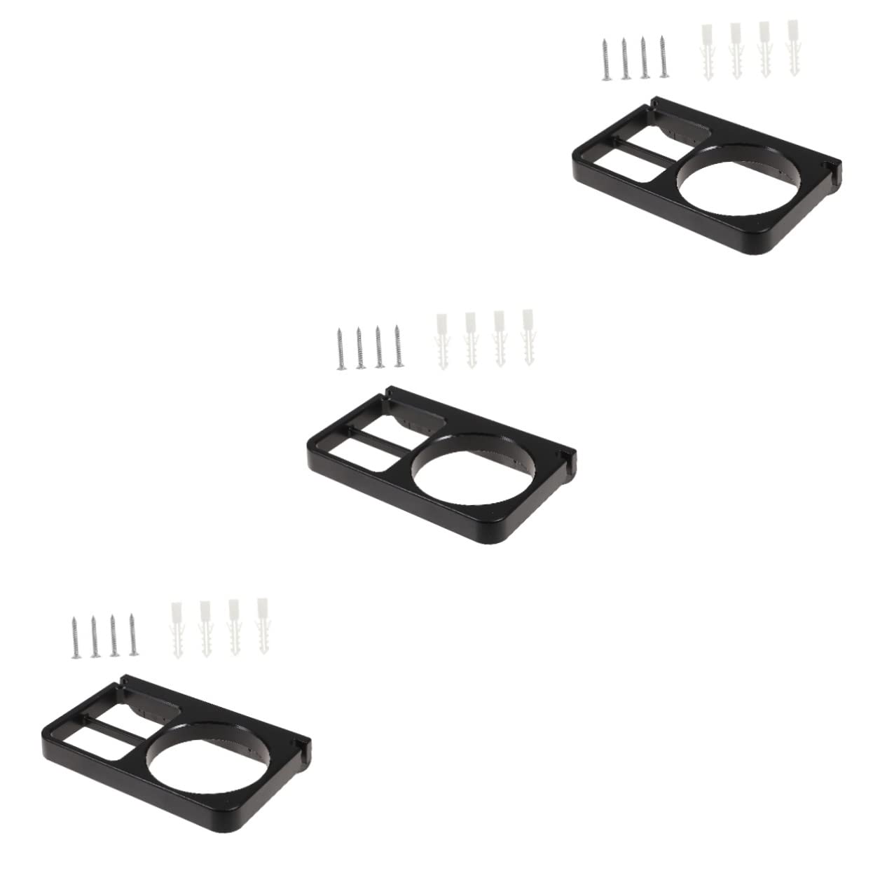 FRCOLOR 3 Pz porta asciugacapelli supporto phon supporto asciugacapelli organizer per asciugacapelli drenare porta-asciugacapelli da parete mensola per asciugacapelli a parete 2 in 1 AbS
