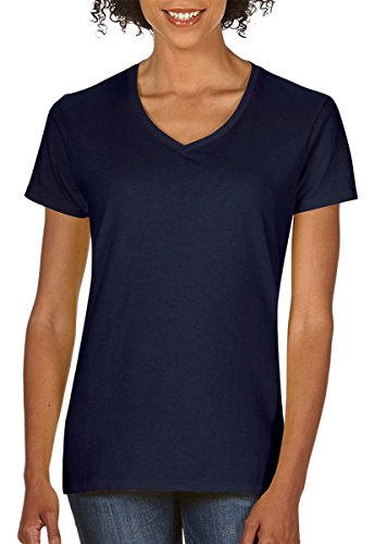 Gildan Women's Heavy Cotton V-Neck T-Shirt - Basic Tee, Contoured Fit
