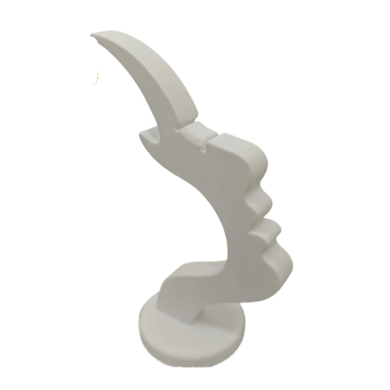 Unique Curved Eyeglass Holder Stand Fun Secure & Artistic Storage Office & Nightstand Decoration(WHITE)