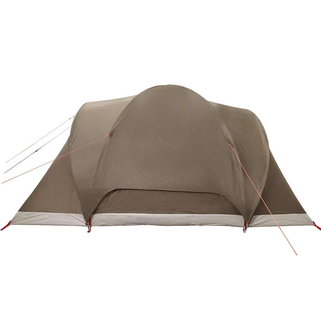 Tienda de campaña para 6 personas con conexión E, impermeable, color marrón