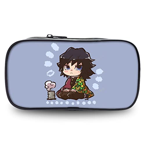 PJDYHA Estuche para BolíGrafos con Compartimentos Estuche para LáPices De De Gran Capacidad TambiéN Se Puede Usar como Bolso para Maquillaje, para Anime Demon Slayer Kamado Nezuko Cover