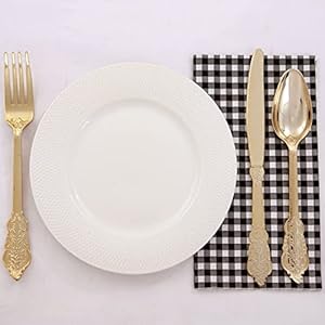 WDF 150Pack Black Gingham Napkins 3 Ply Disposable Black and White Checkered Napkins Guest Napkins Dinner Napkins Paper Hand Towels for Bathroom Picnic BBQ Birthday Wedding Party