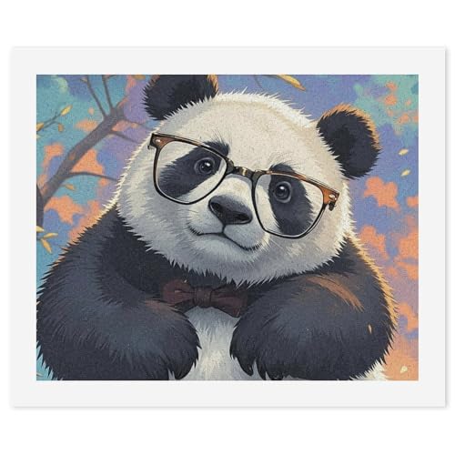 Kit peinture par numéros panda cadeau créatif original adulte débutant