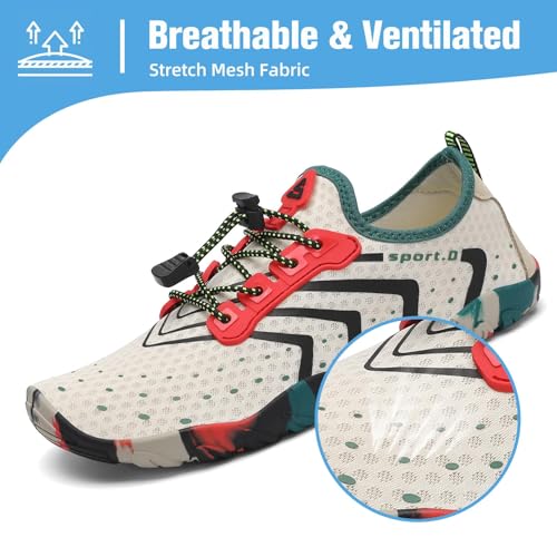 Image of Mishansha Water Shoes for Women Men, Quick-Dry Barefoot Swim Shoes with Drainage Holes, Lightweight Aqua Shoe for Beach Pool River Boating Yoga Walking