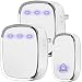 Anko Wireless Doorbell, Plug and Play Waterproof Door Bell Kit, 1000 Feet Operating Range, 36 Chimes Quality Sound, 4 Levels Adjustable Volume, Led Flash Indicator (1 Push Button and 2 Receiver)