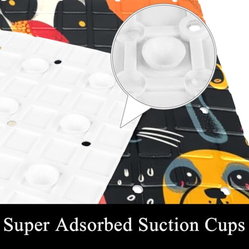 Tapis de bain antidérapant pour éviter les glissades avec motif chat - 4