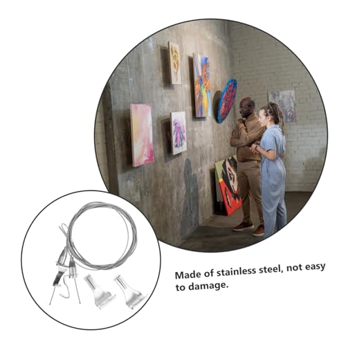 Image of 2sets Sturdy Picture Hanging Wire Ropes Wire Kit Easy to Install for Decor